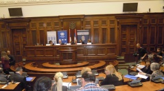 12. oktobar 2012. Učesnici okruglog stola na sednici Odbora za ljudska i manjinska prava i ravnopravnost polova